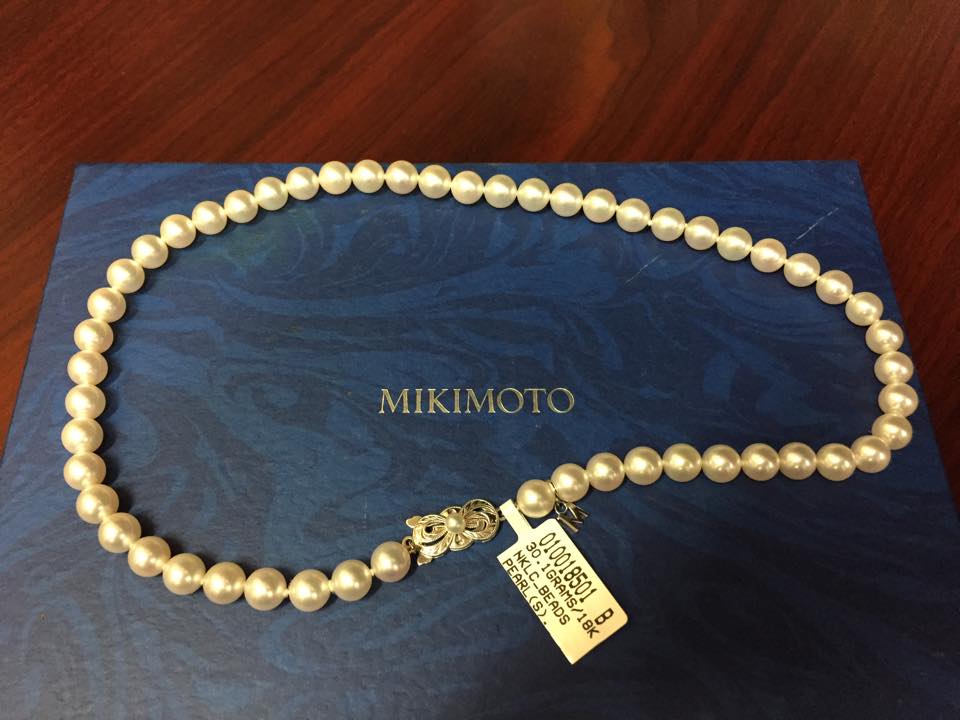 Mikimoto Pearl Necklace with Box - $1,200