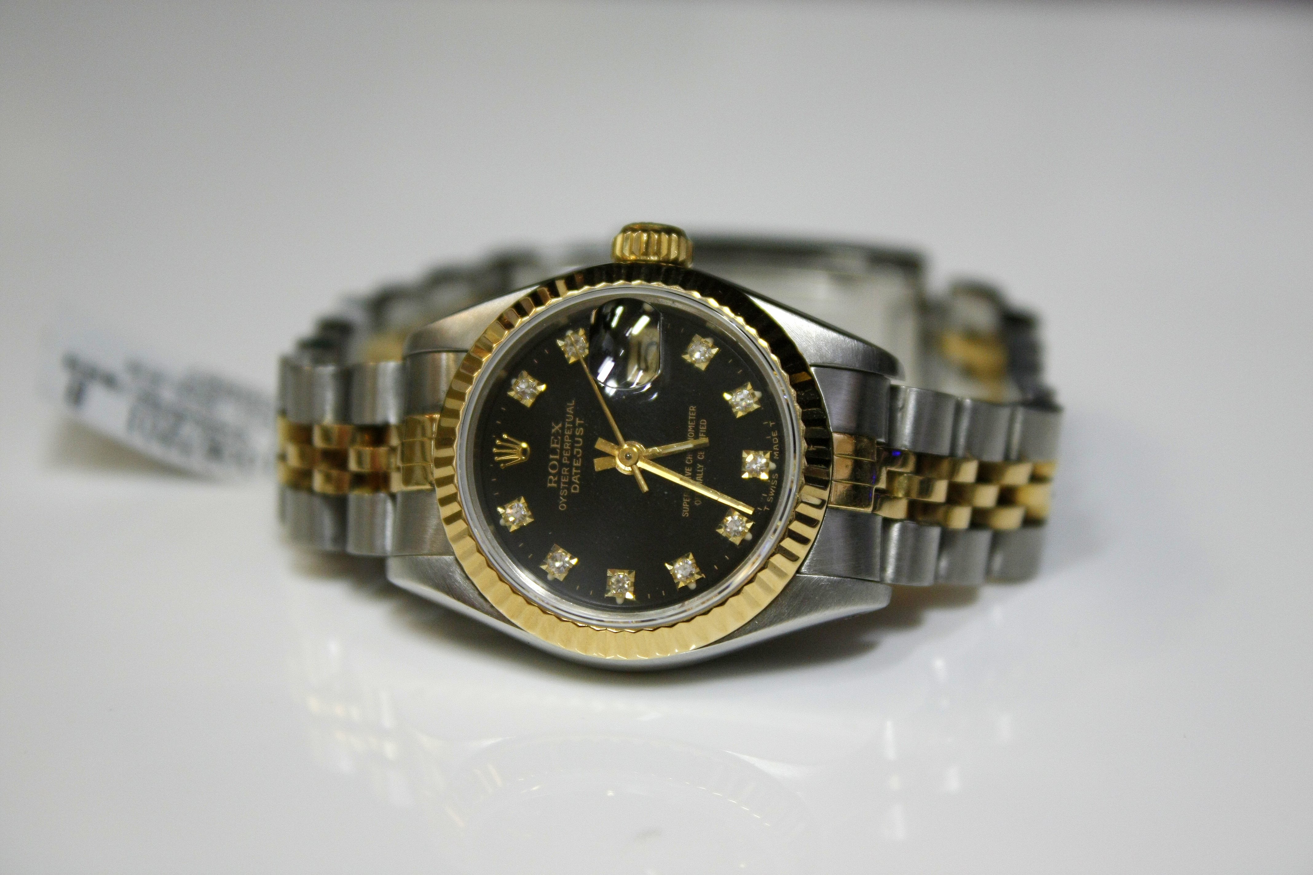 Rolex Ladies Two-Tone Datejust with Diamonds - $3,200