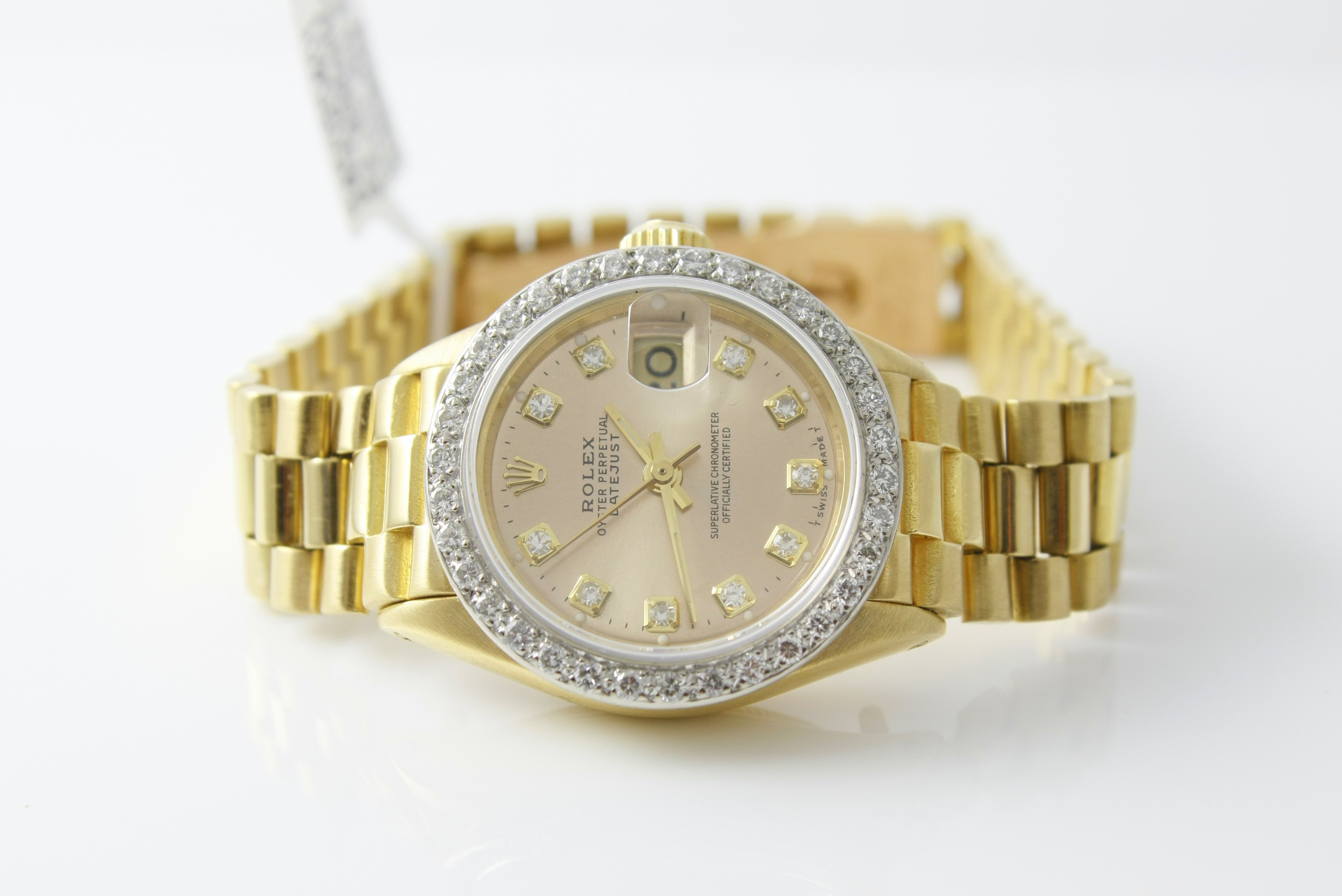 Ladies' Rolex President with Diamonds - $5,000
