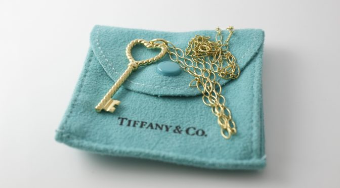 Tiffany and Co. Three Key 18K Two Tone Gold and Silver Pendant