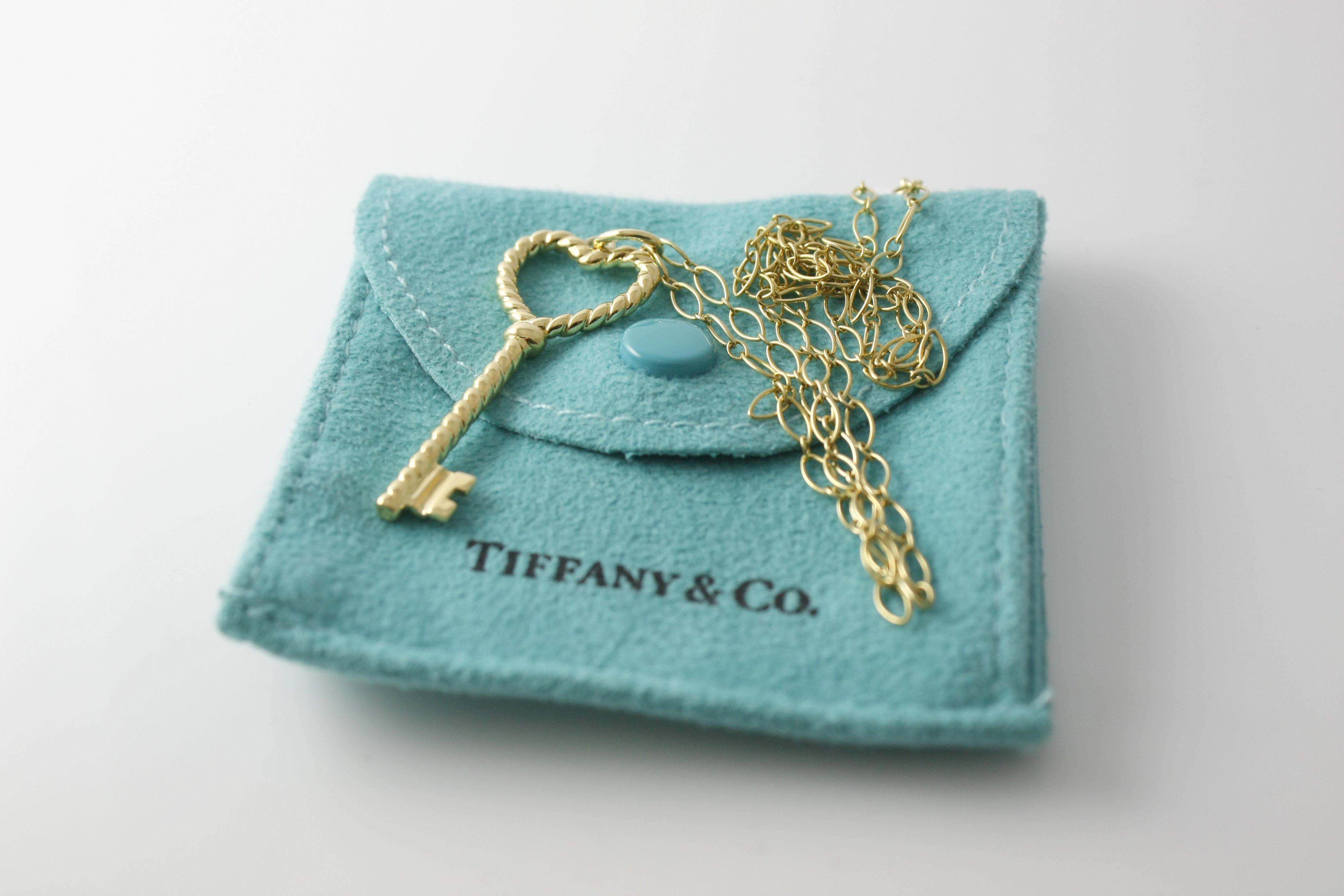 Tiffany & Co. Twist Heart Key Pendant Necklace - $750