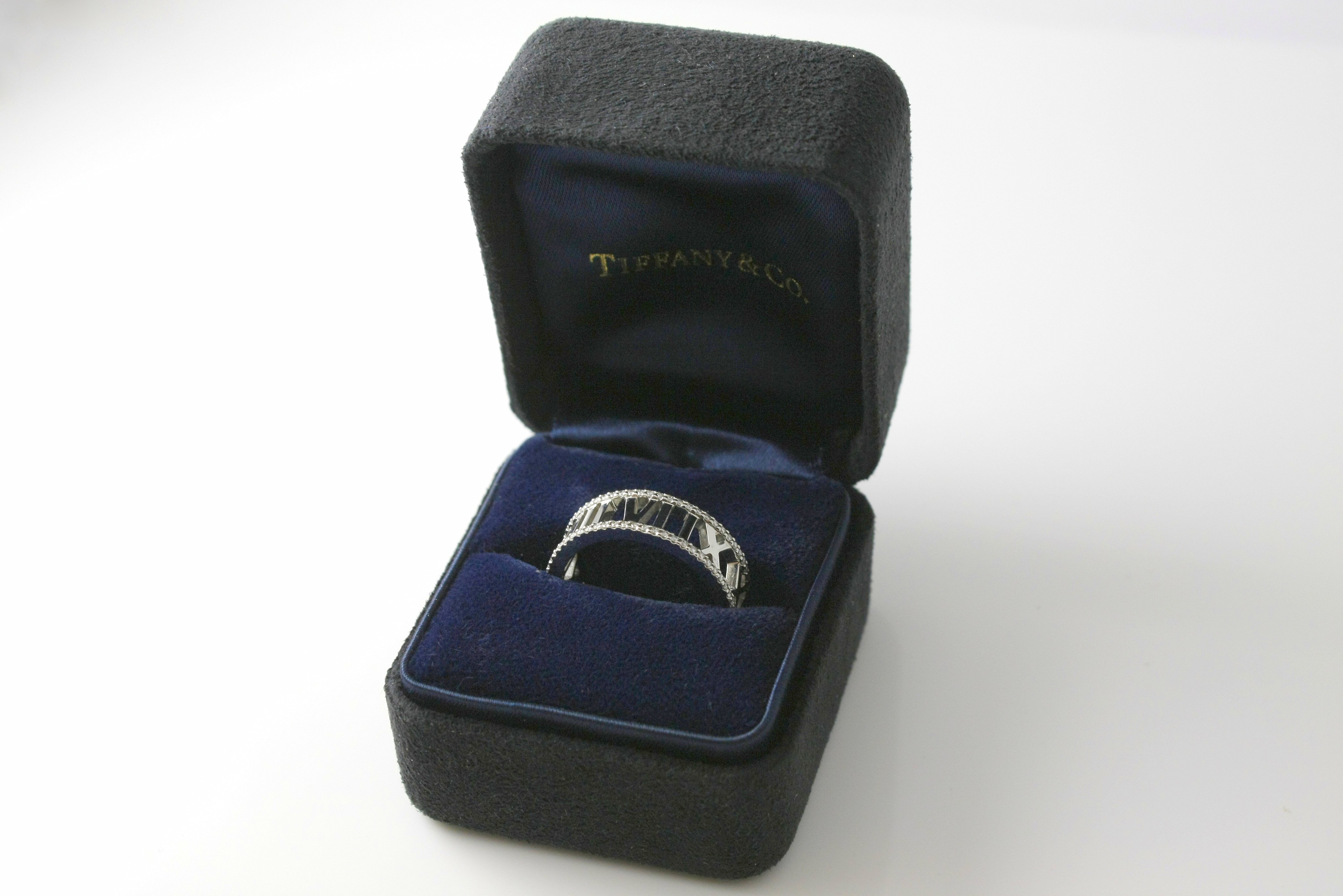 Tiffany & Co. Atlas 18k White Gold Diamond Ring - $2,100