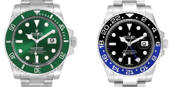 rolex batman and hulk