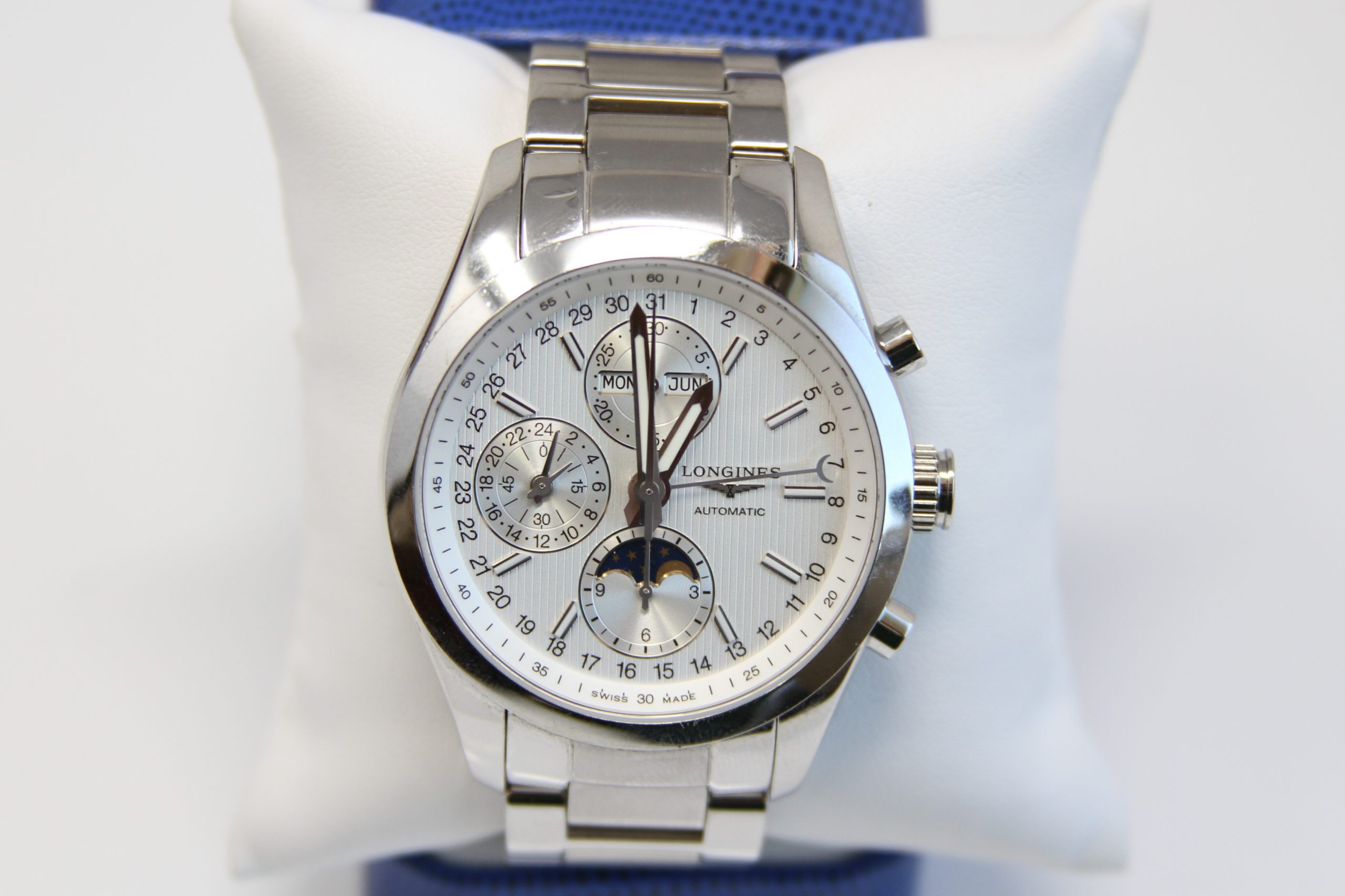 Jewelry-N-Loan | LONGINES Conquest Classic Chronograph Silver Dial Men ...