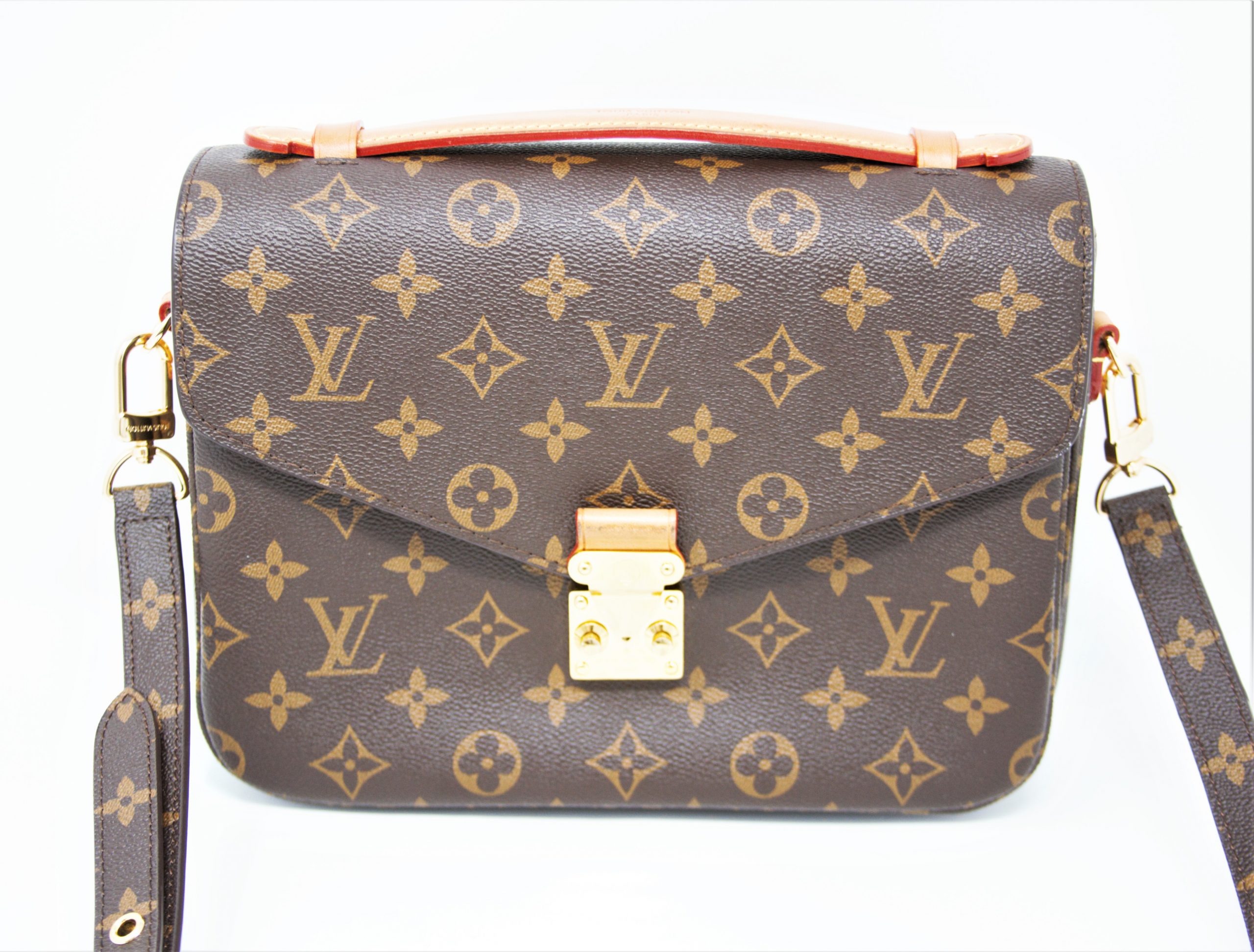 Jewelry-N-Loan  Louis Vuitton Brown Monogram Pochette Métis w/Gold Hardware  - Jewelry-N-Loan